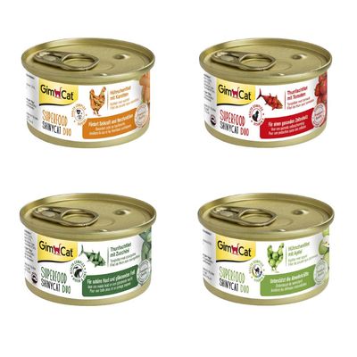 GimCat Superfood ShinyCat Duo 6 x 70g Mixed Pack (4 Varieties)