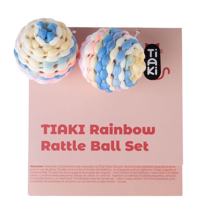 TIAKI Rainbow Rattle Ball Set Set of 2