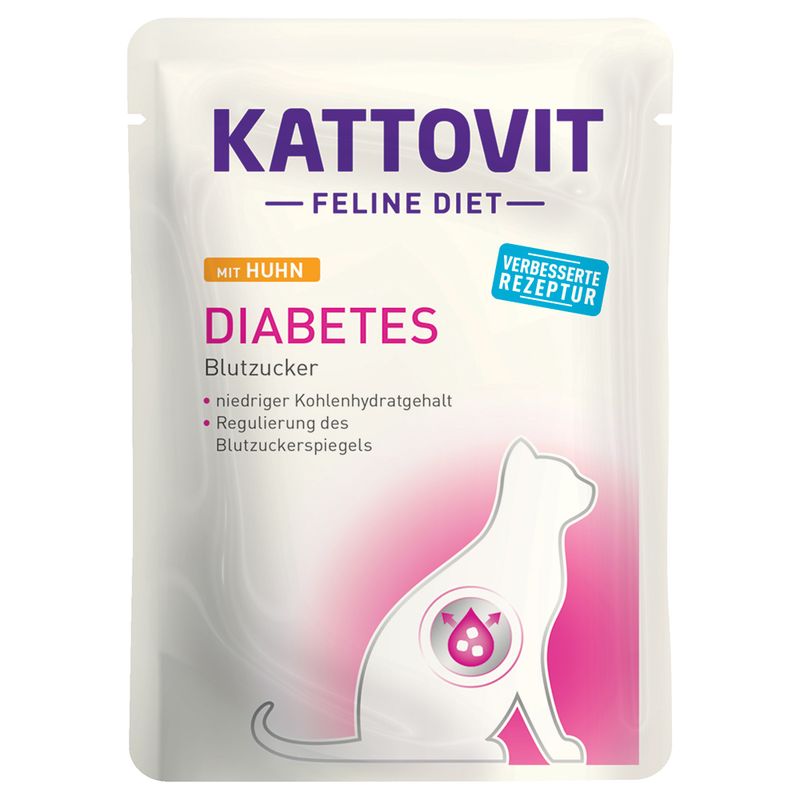 Kattovit Diabetes/Weight Pouches 24 x 85g Chicken
