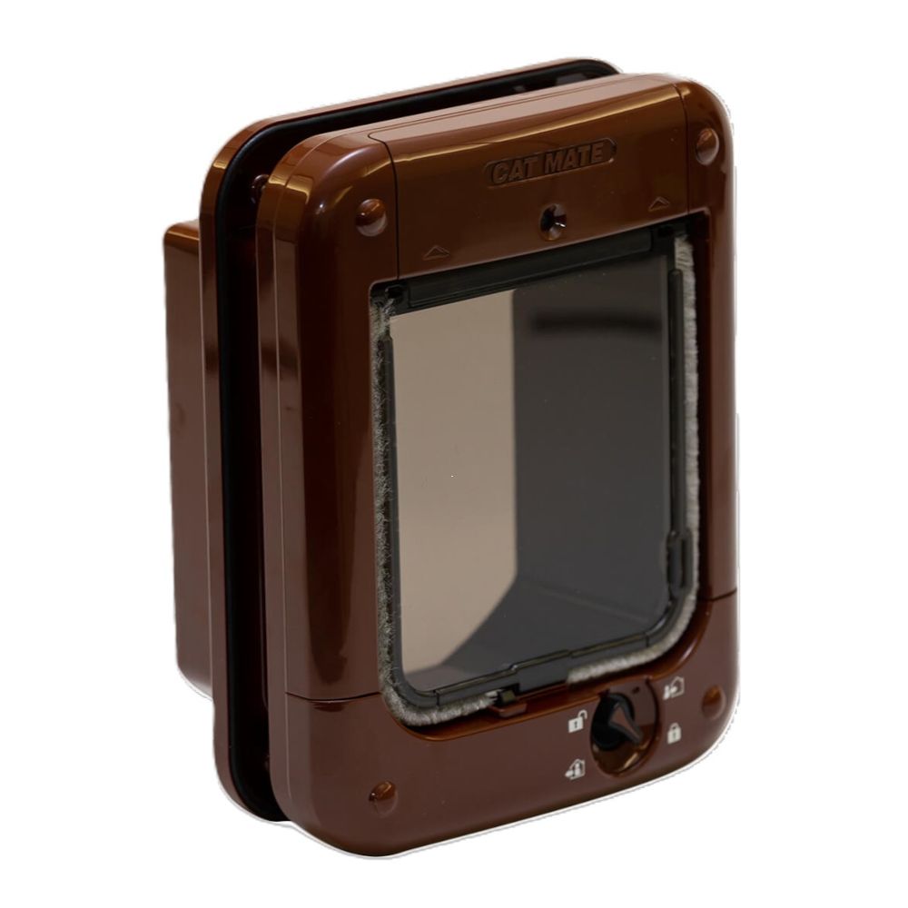 Cat Mate Microchip 360W Cat Flap Brown
