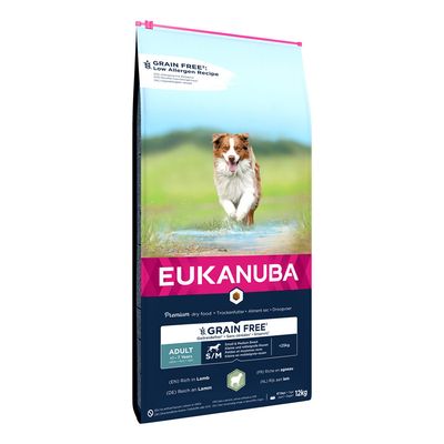 Eukanuba Grain Free Small & Medium Breed Adult - Lamb 12kg
