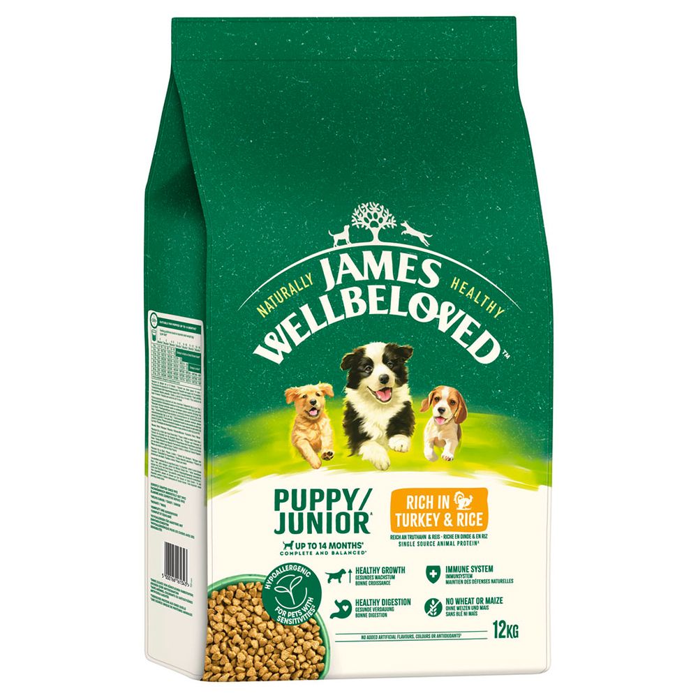 James Wellbeloved Junior Dog Hypoallergenic Turkey & Rice 2kg