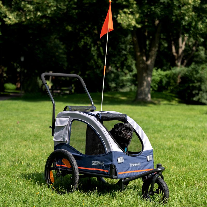 HAFENBANDE Cabby M Bicycle Trailer incl. 2 couplings 125 x 67 x 105 cm (L x W x H) / up to 25kg