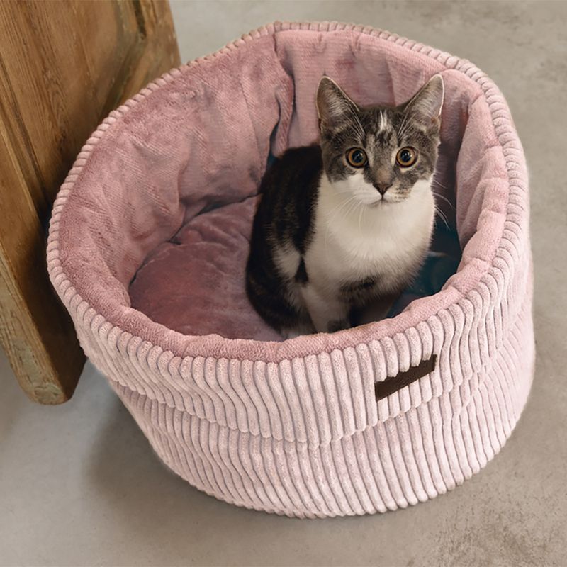 Designed by Lotte Ribbed Cat Basket Light Grey