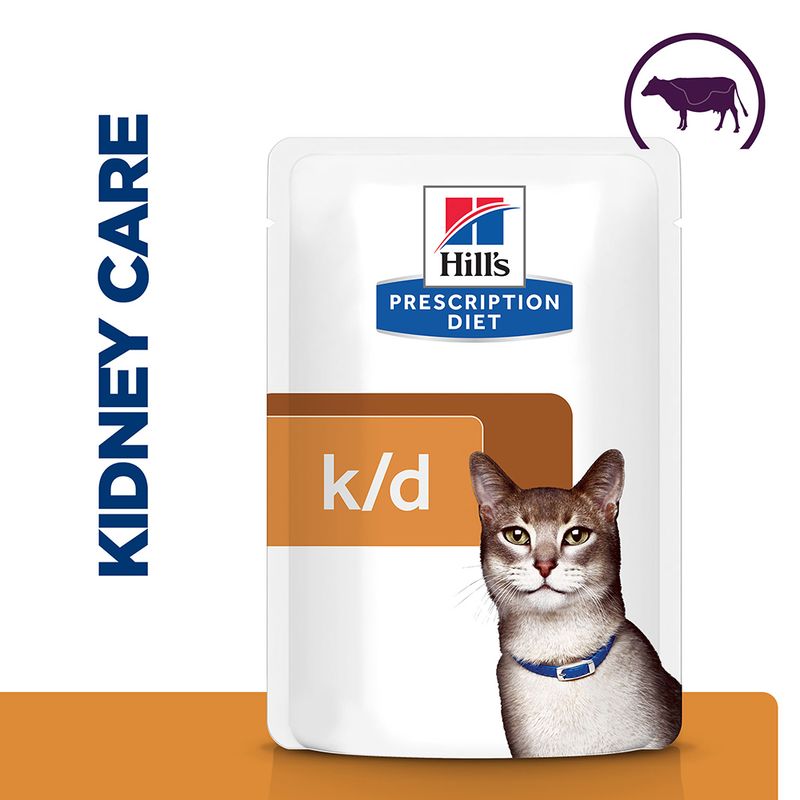 Hill's Prescription Diet Feline k/d Kidney Care 12 x 85g Chicken Pouches