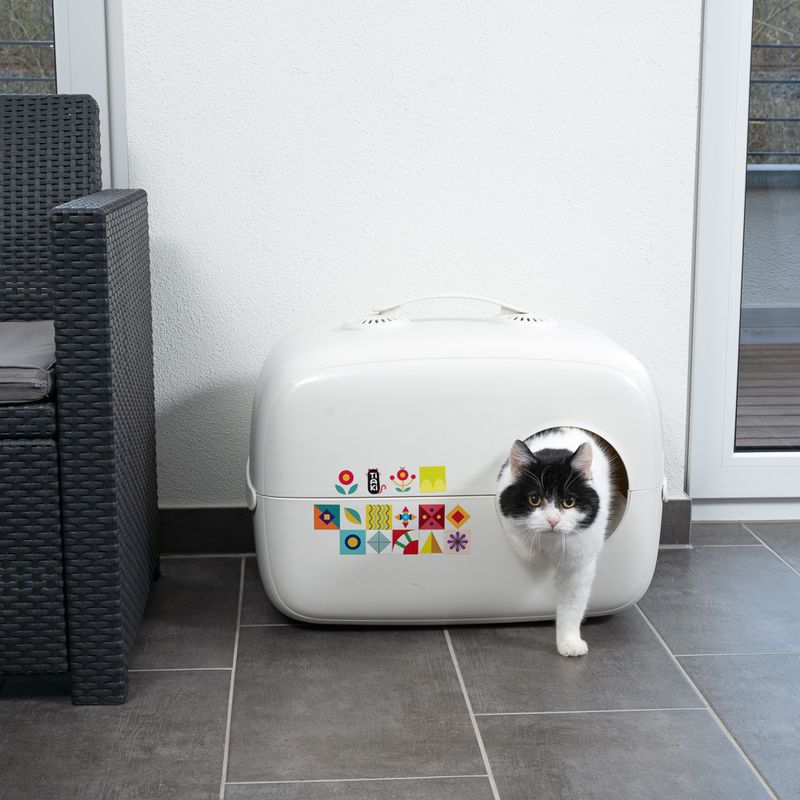 TIAKI Rex Covered Litter Box White