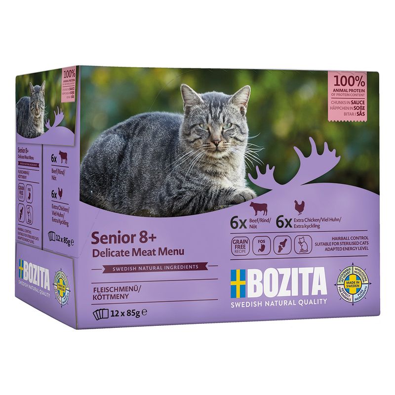 Bozita Morsels in Sauce Senior 12 x 85 g lots of chicken