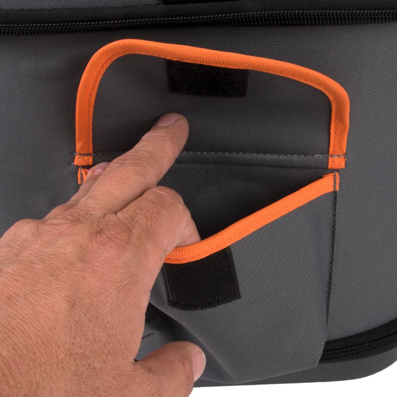 Collapsible Transport Case Grey & Orange: 42 x 32 x 30cm (L x W x H)