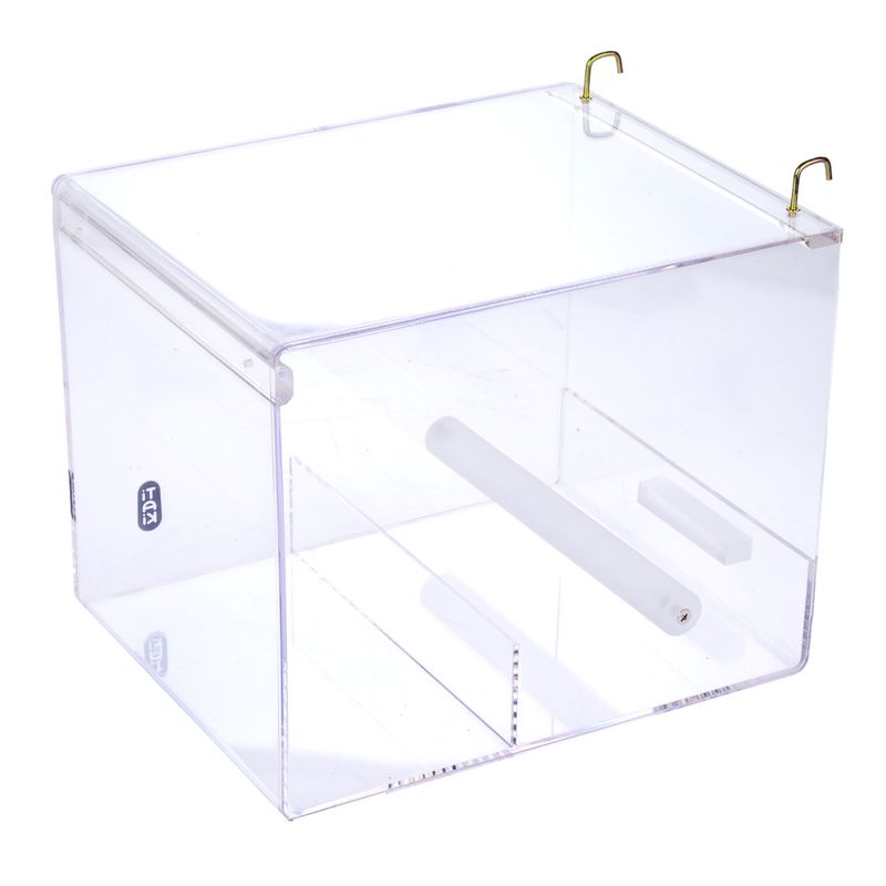 TIAKI No-Mess Acrylic Bird Feeder Size S: 13 x 14 x 13cm (L x W x H)