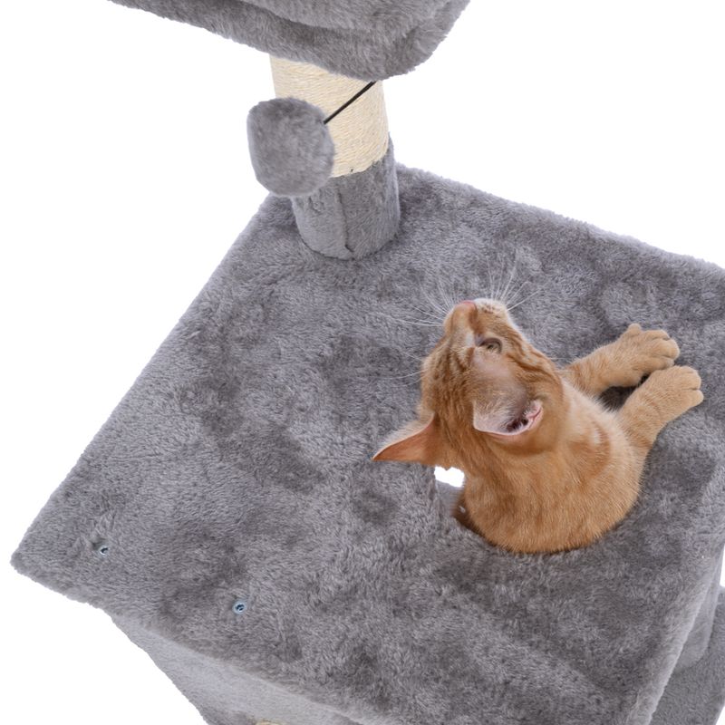 zooplus Basics Scratching Tree - Small Grey