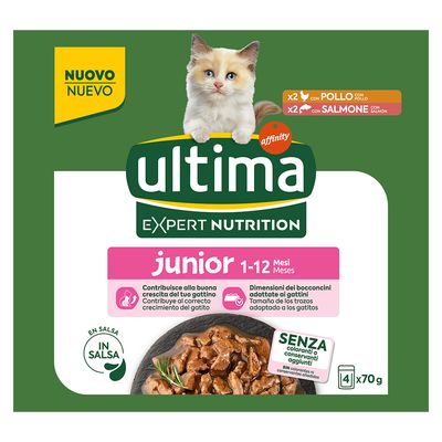 Ultima Cat Expert Nutrition Junior Chicken & Salmon 4 x 70g