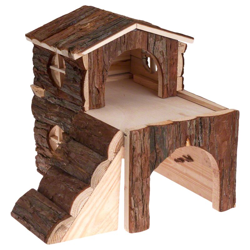 Two Storey Cabin for Small Pets Guinea Pigs: 30 x 20 x 30 cm (L x W x H)
