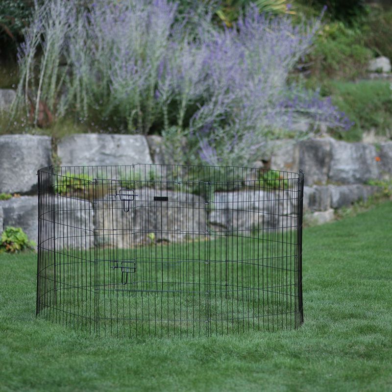 Kerbl Pet Enclosure with Door for Puppies and Small Animals 8 Elements, 57 x 78cm (W x H)