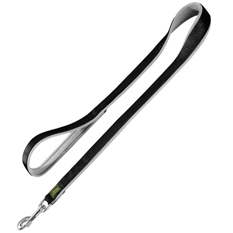 HUNTER Neoprene Lead – black/ grey 200cm, adjustable