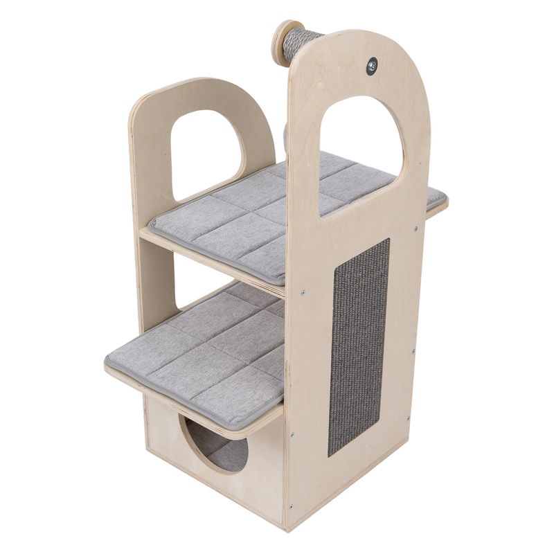 TIAKI Aidan Cat Scratching Tree Light Grey