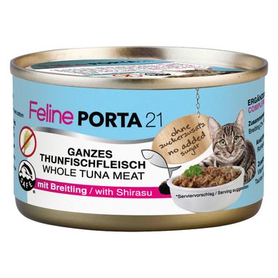 Feline Porta 21 - 6 x 90g Whole Tuna with Shrimps