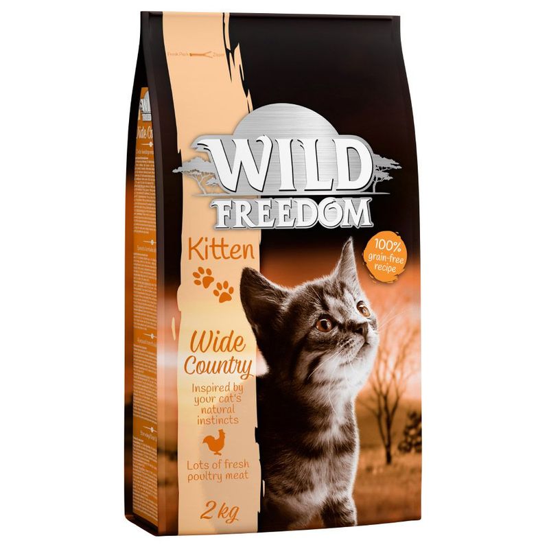 Wild Freedom Grain-Free Dry Cat Food Economy Pack 3 x 2kg Kitten \