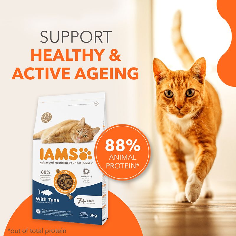 IAMS Advanced Nutrition Senior Cat 7+ with Tuna 3kg