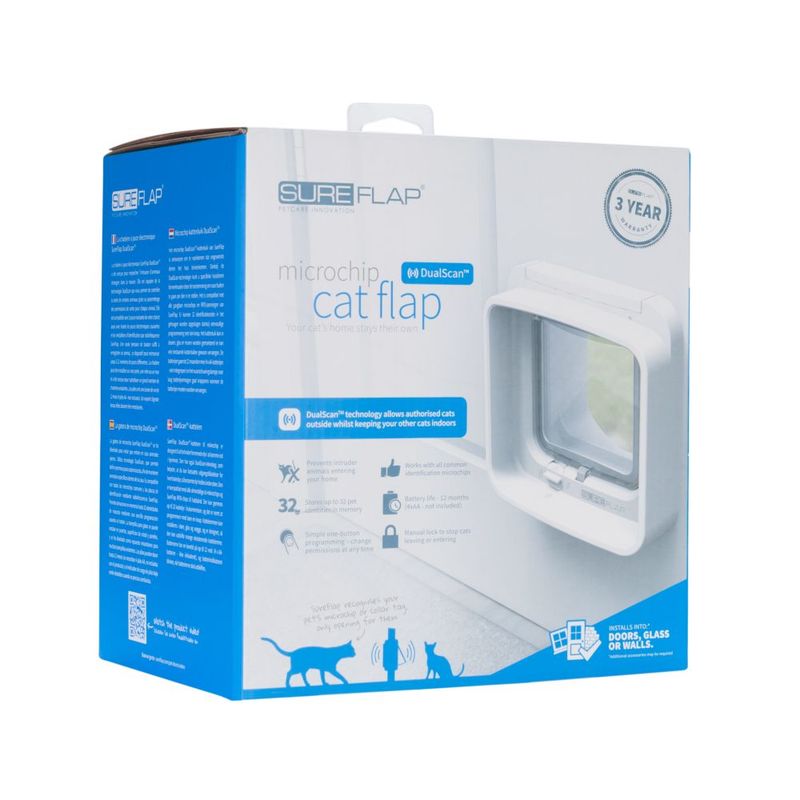 SureFlap DualScan Microchip Cat Flap White Cat Flap