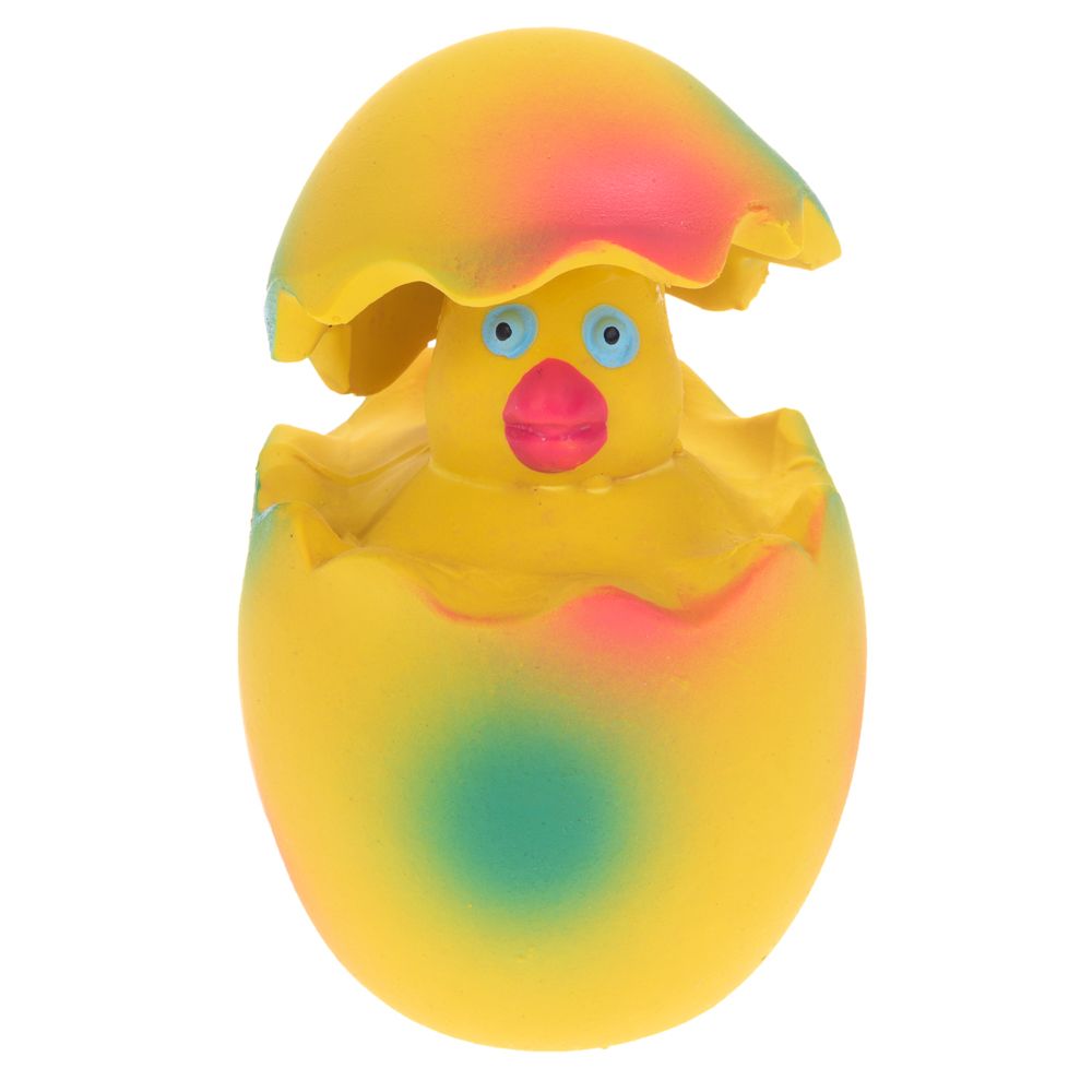 Latex Squeaker Egg with Chicken Surprise Dog Toy 1 toy, approx. diameter 6 x H 8 cm