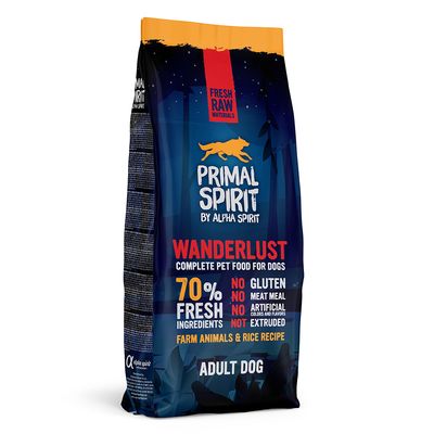Primal Spirit 70% Wanderlust Dry Dog Food 12kg