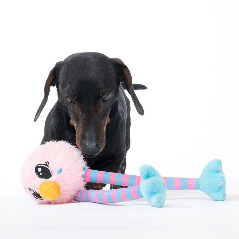 TIAKI Pink Chicken Long-Legs Dog Toy 30cm