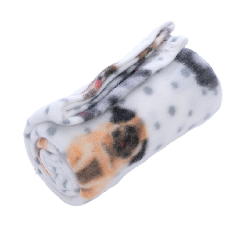 zooplus Basics Dogs & Dots Fleece Cuddle Blanket 100 x 70 cm (L x W)
