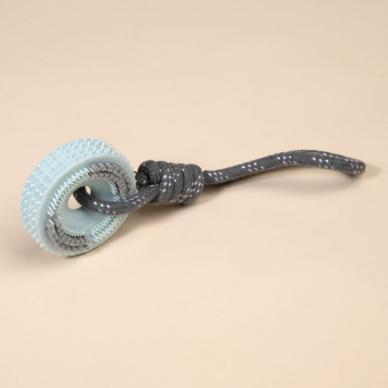 TIAKI Spiky Wheel Chew Toy with Rope approx. 30 x 9 x 4 cm (L x W x H)