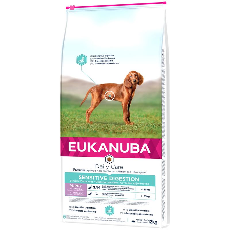 Eukanuba Daily Care Puppy Sensitive Digestion with Chicken & Turkey 12kg