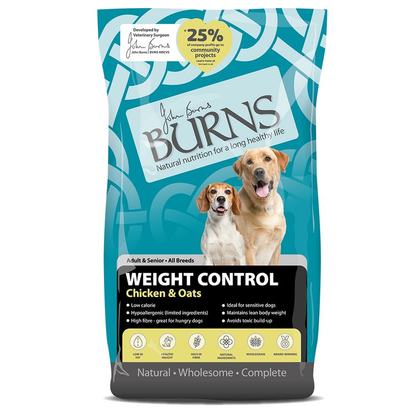 Burns Weight Control Adult/Senior Chicken & Oats 12kg