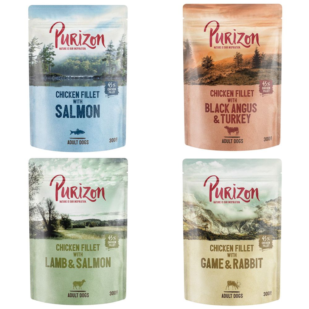 Purizon Adult 6 x 300g Mixed Pack: 4 Varieties
