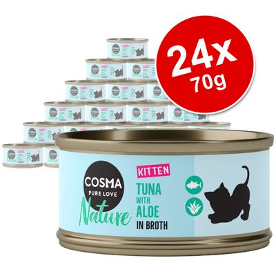 Cosma Nature Kitten Saver Pack 24 x 70g Mixed Pack (3 varieties)