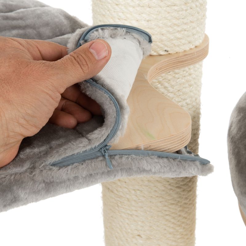 Natural Paradise Ceiling Cat Tree - Amaryllis Light Grey (2 packages*)