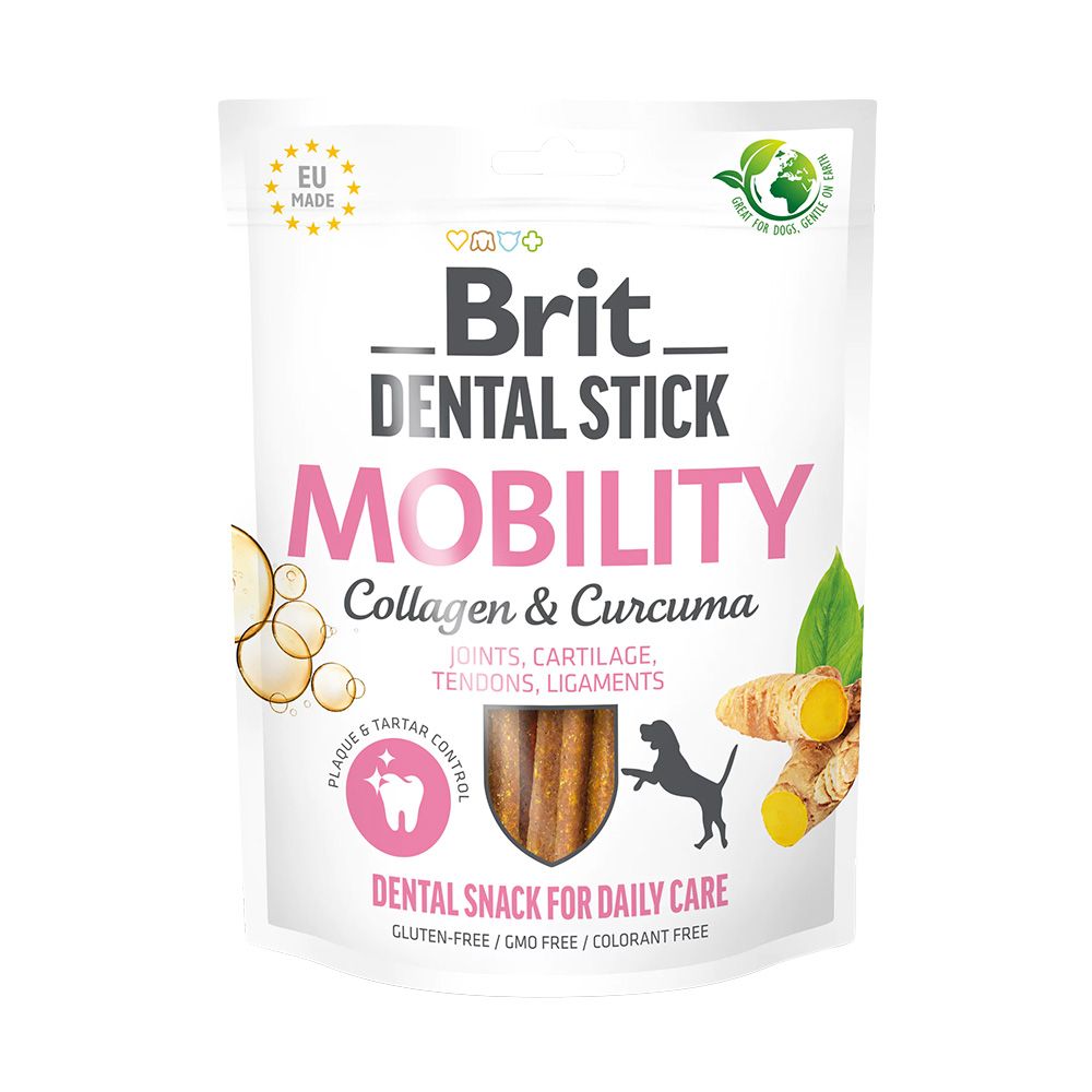 Brit Dental Stick Mobility with Collagen & Curcuma 251g (7 Sticks)