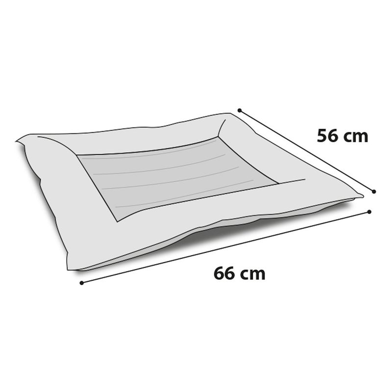 Flamingo Cooling Bed Fresk Drop Grey Size S: 66 x 56 cm (L x W)