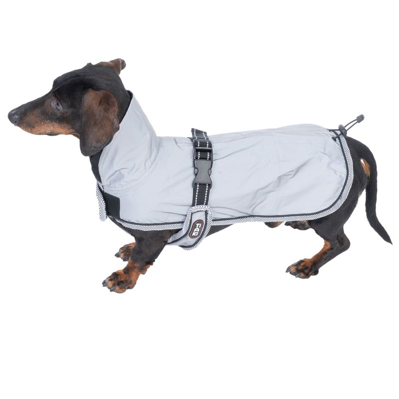 TIAKI Reflective Dog Coat - Silver approx. 30cm (Back Length)