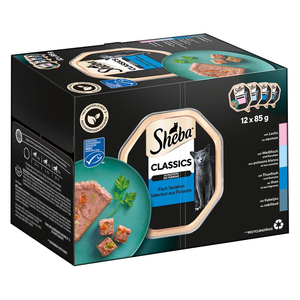Sheba Varieties Multipack 12 x 85g Ocean Collection Classics in Terrine