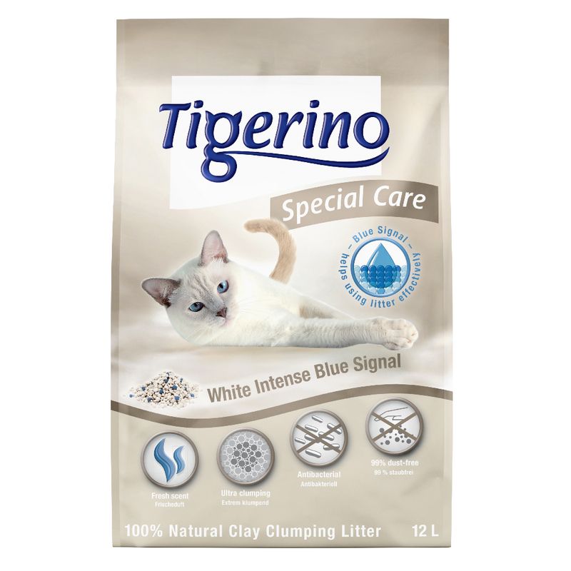 Tigerino Performance White Intense Blue Signal Cat Litter – Fresh Scent 12 litre