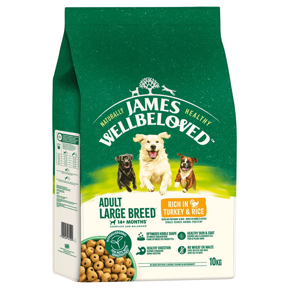James Wellbeloved Adult Large Breed Hypoallergenic Turkey & Rice 10kg