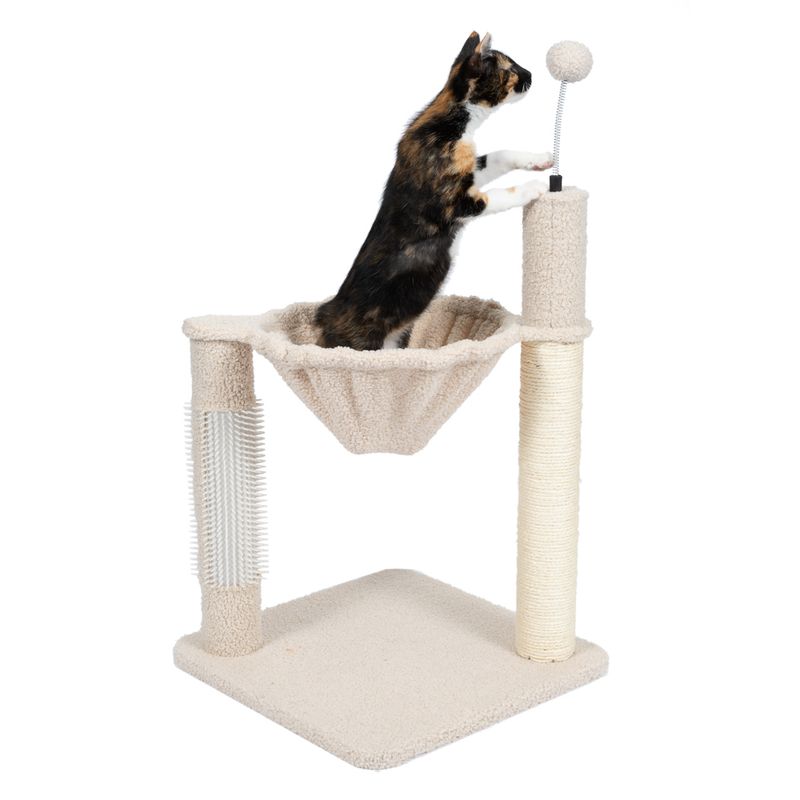 TIAKI Shearly Scratching Post with Hammock Beige