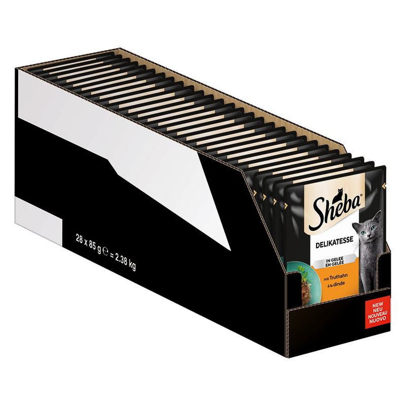 Sheba Pouches Varieties Mega Pack 56 x 85g Select Slices in Gravy with Chicken