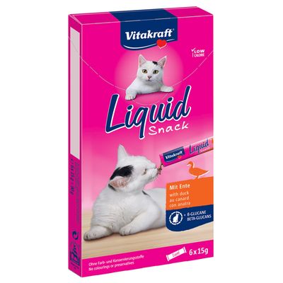 Vitakraft Cat Liquid-Snack Duck & ß-Glucans 6 x 15g