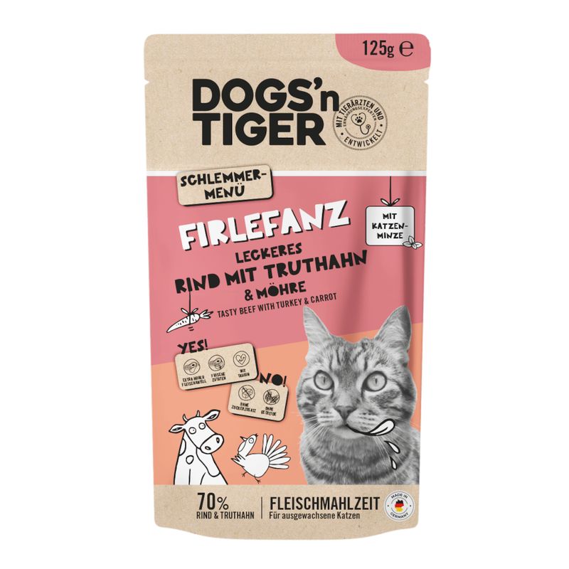 Dogs'n Tiger Cat 12 x 125g Beef & Turkey