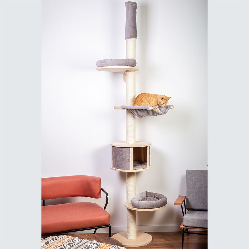Natural Paradise Ceiling Cat Tree - Magnolia Cream