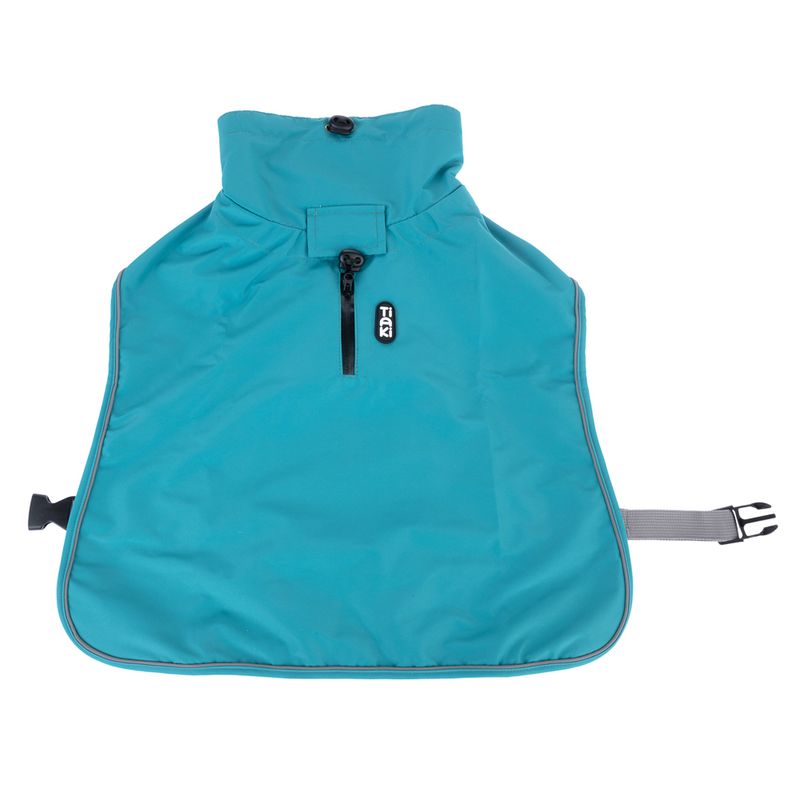 TIAKI Dog Raincoat - Teal approx. 30cm (Back Length)