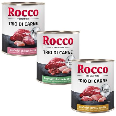 Rocco Trio di Carne Mixed Trial Pack 6 x 800g Mix (3 Varieties)