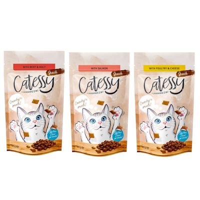 Catessy Crunchy Snacks Mixed Trial Pack 3 x 65g 3 Varieties