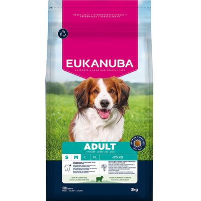 Eukanuba Premium Nutrition Adult Small & Medium Breed Lamb & Rice 3kg