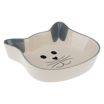 Trixie Cat Face Ceramic Bowl 250ml, Diameter 12cm