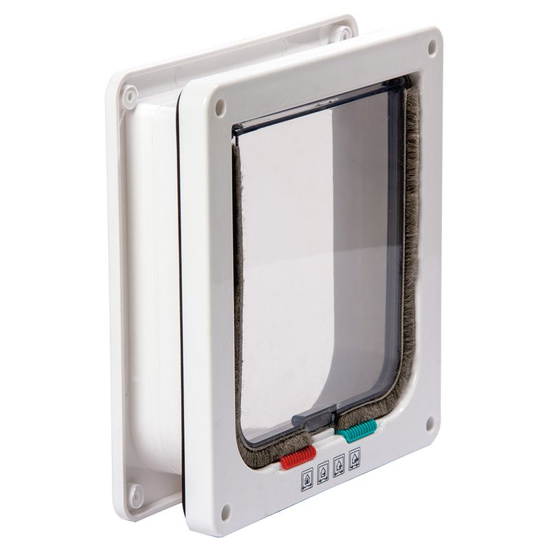 Karlie White Cat Flap with 4-Way Closure 19.2 x 20cm (L x W)